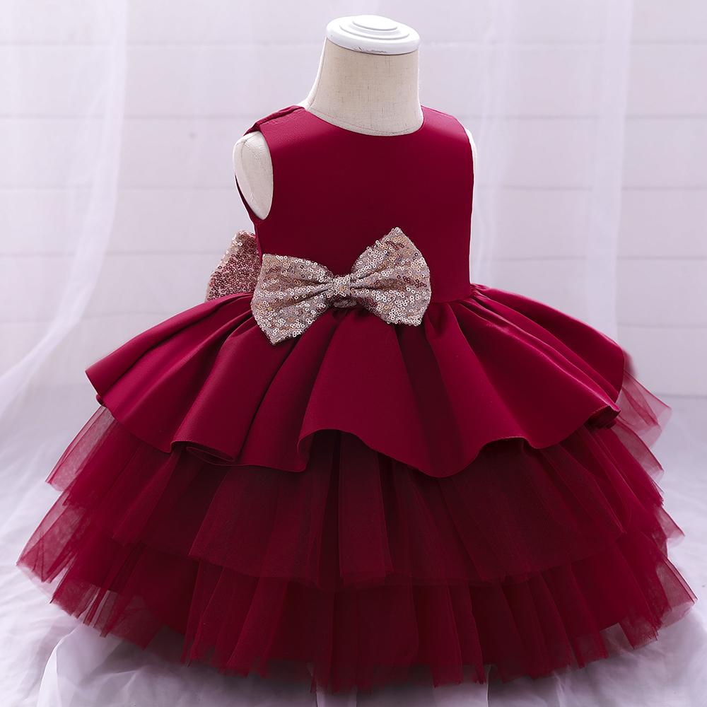 Beautiful Sleeveless Birthday Party Dresses for Princess Baby First Dress