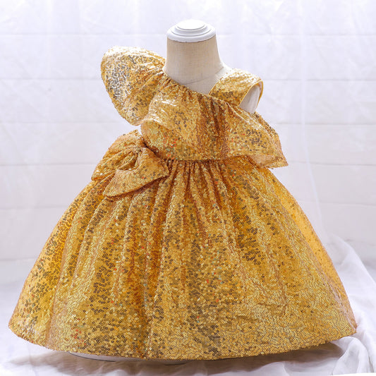 Beautiful Multi Frill Sequin Party Dress Frock